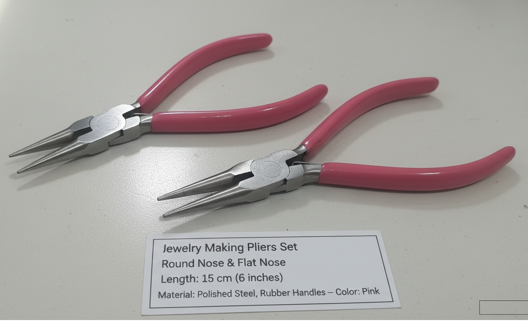 Jewelry Making Pliers | 3x15cm Round & Flat Head | Pro DIY