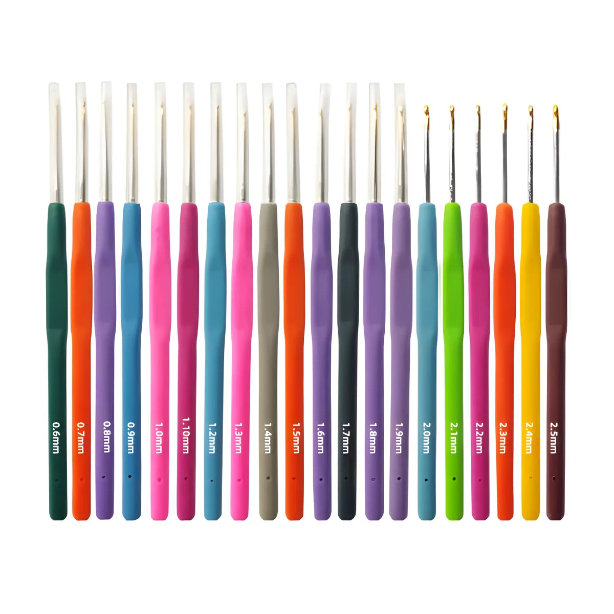 Gold Head Steel Crochet Hooks | Rubber Grip Fine Work