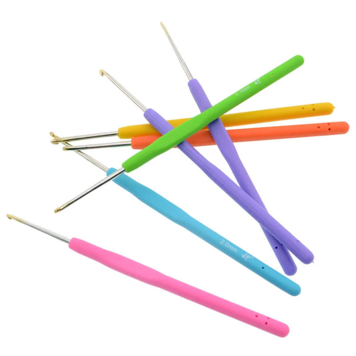 Gold Head Steel Crochet Hooks | Rubber Grip Fine Work
