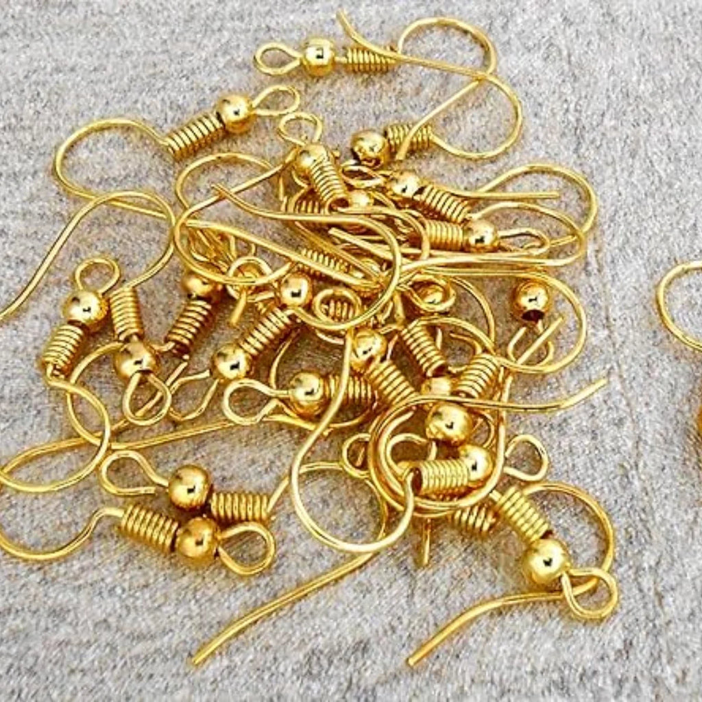 50pcs Gold & Silver Plated Earring Hooks | Hypoallergenic