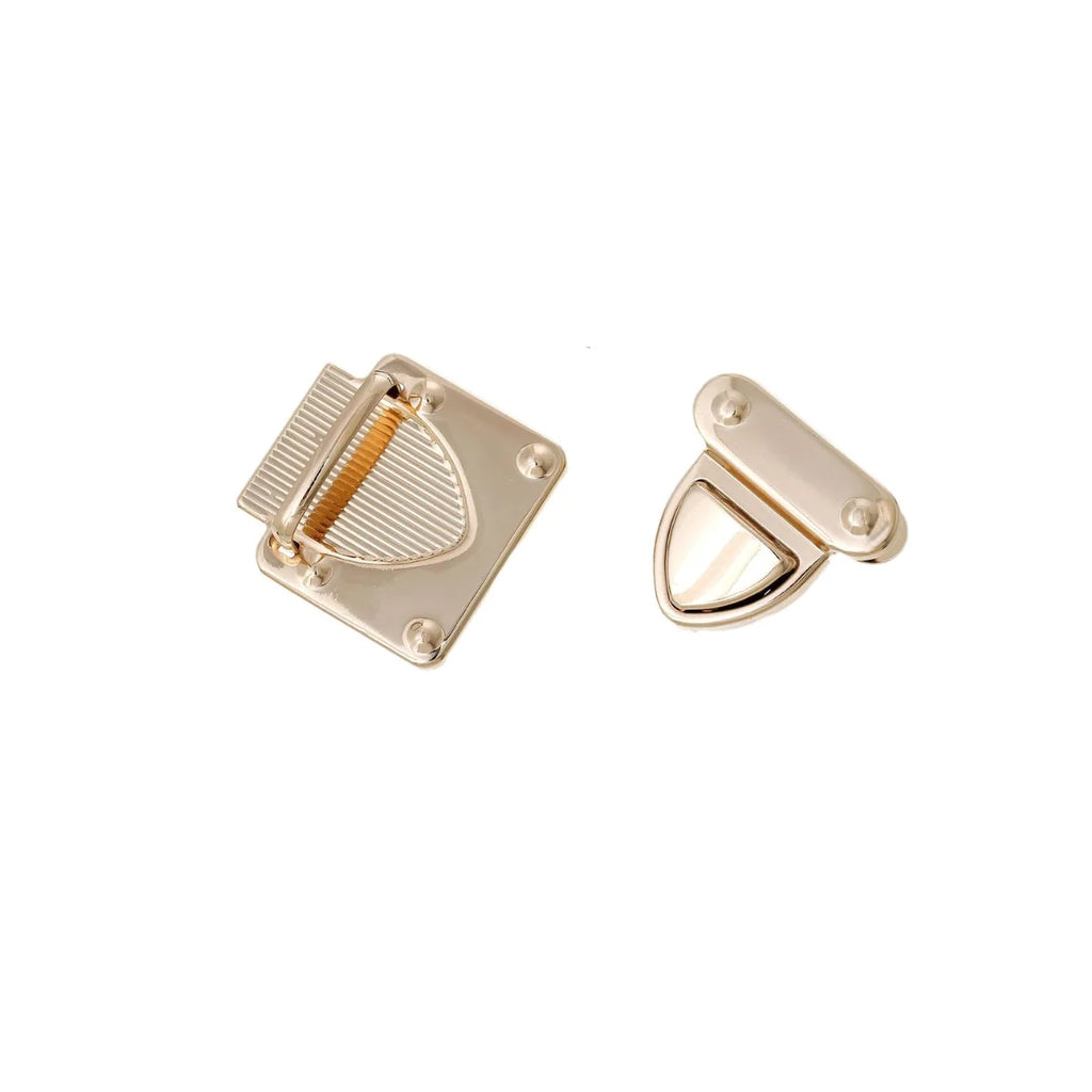 Golden Twist Turn Lock Purse Button | Metal Bag Hardware