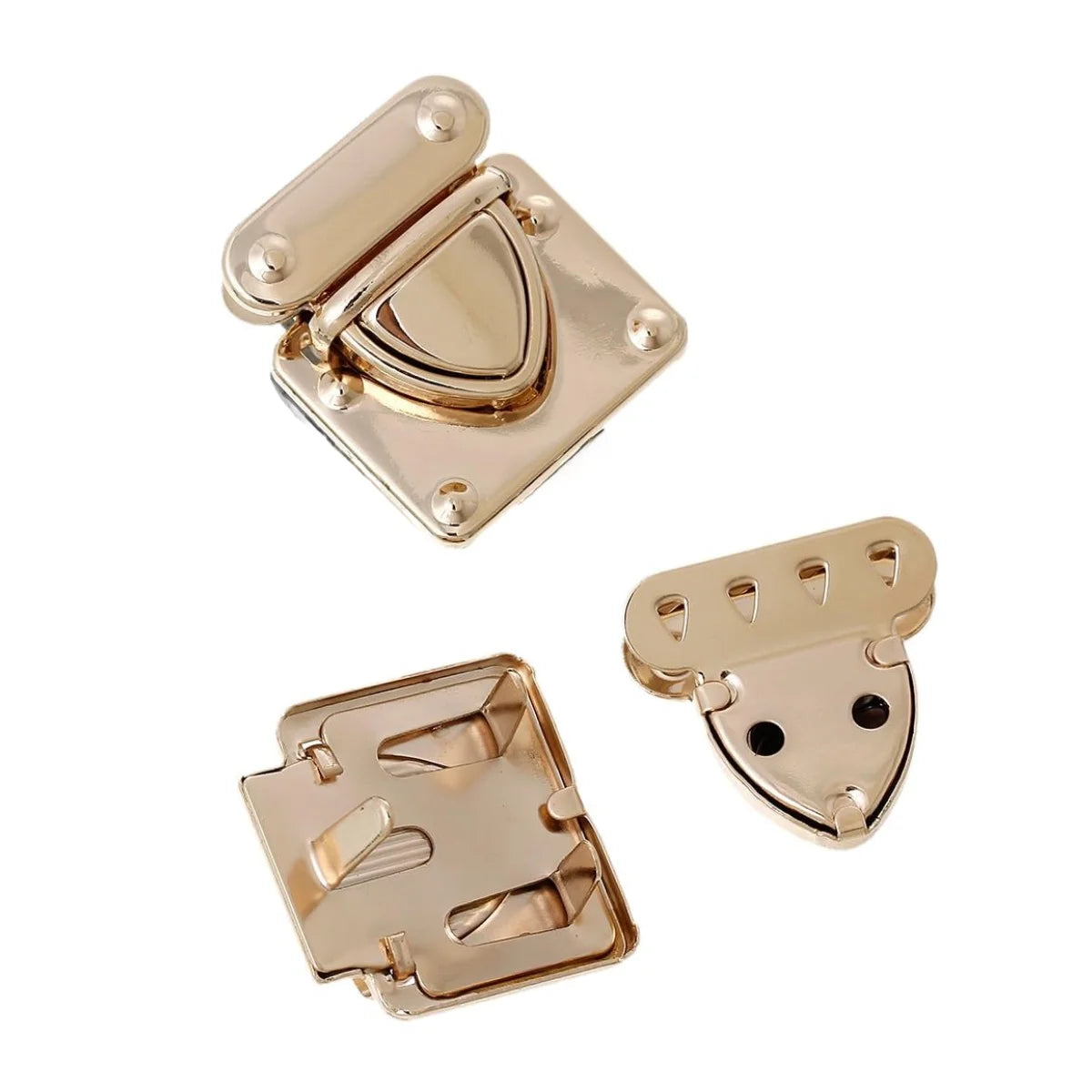 Golden Twist Turn Lock Purse Button | Metal Bag Hardware