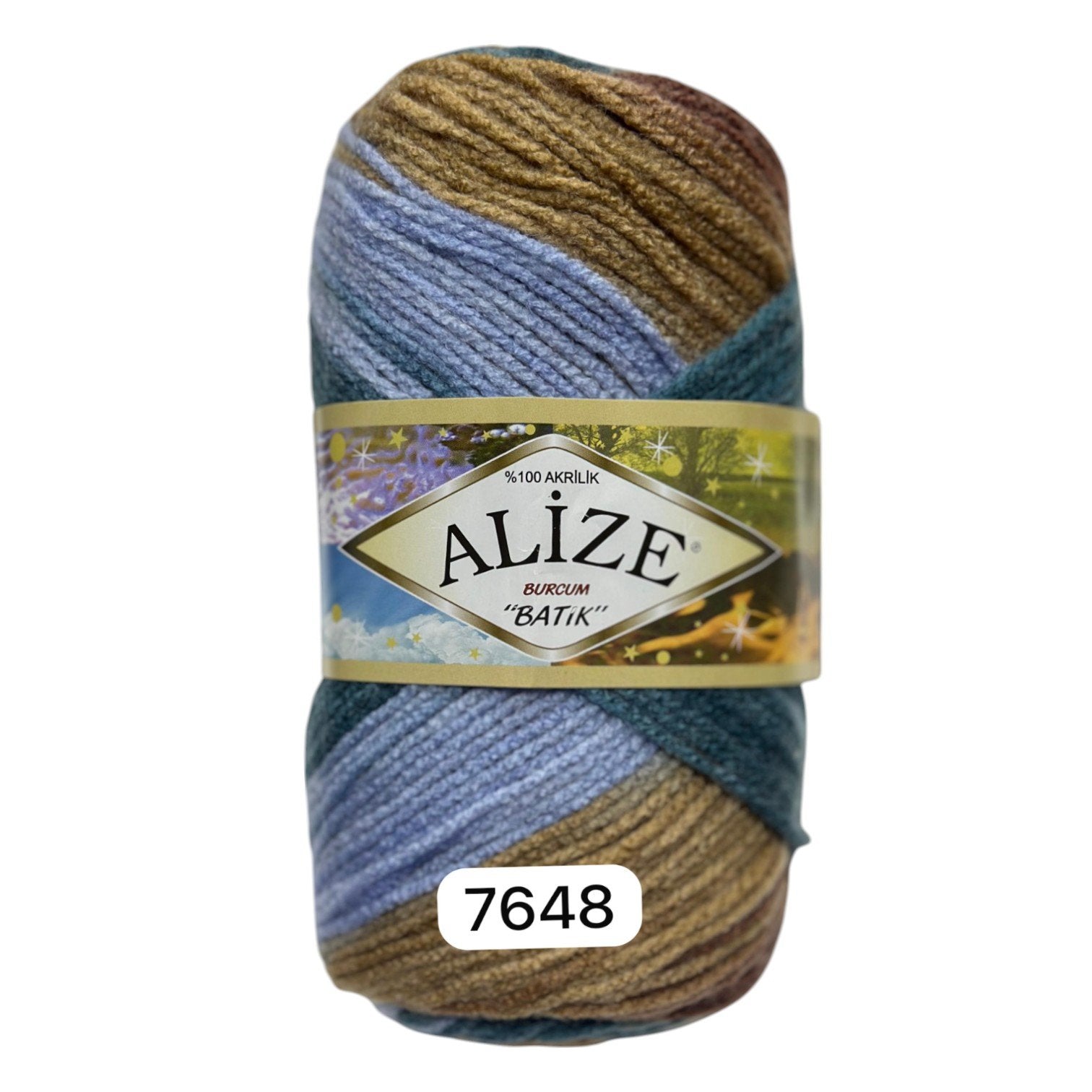 Alize Burcum Batik Yarn – 100% Acrylic, 100g Skein, 210m