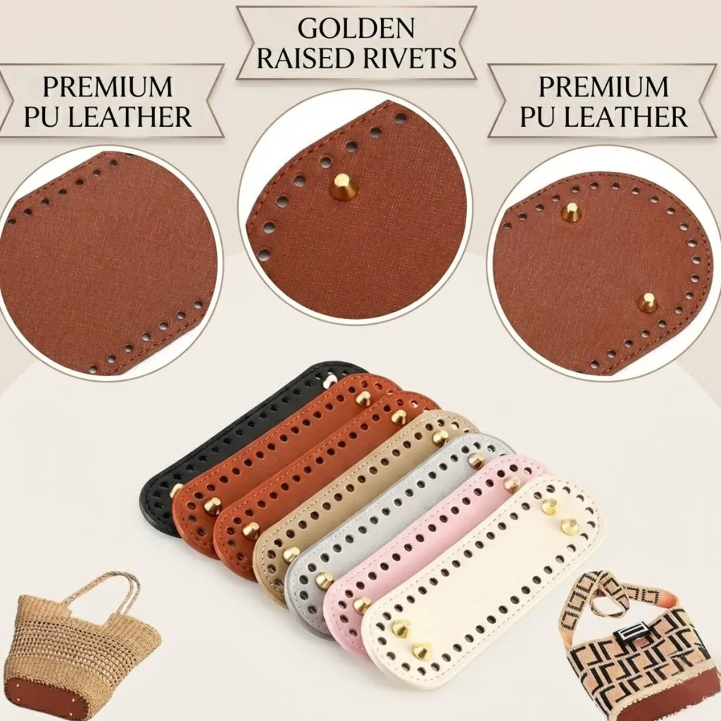 Premium Leather Bag Base Oval Shaper | DIY Crochet Knit