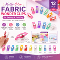 Multi-Color Fabric Wonder Clips for Sewing and Quilting