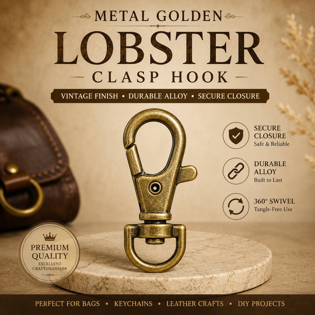 Pair of Lobster Clasp Hooks