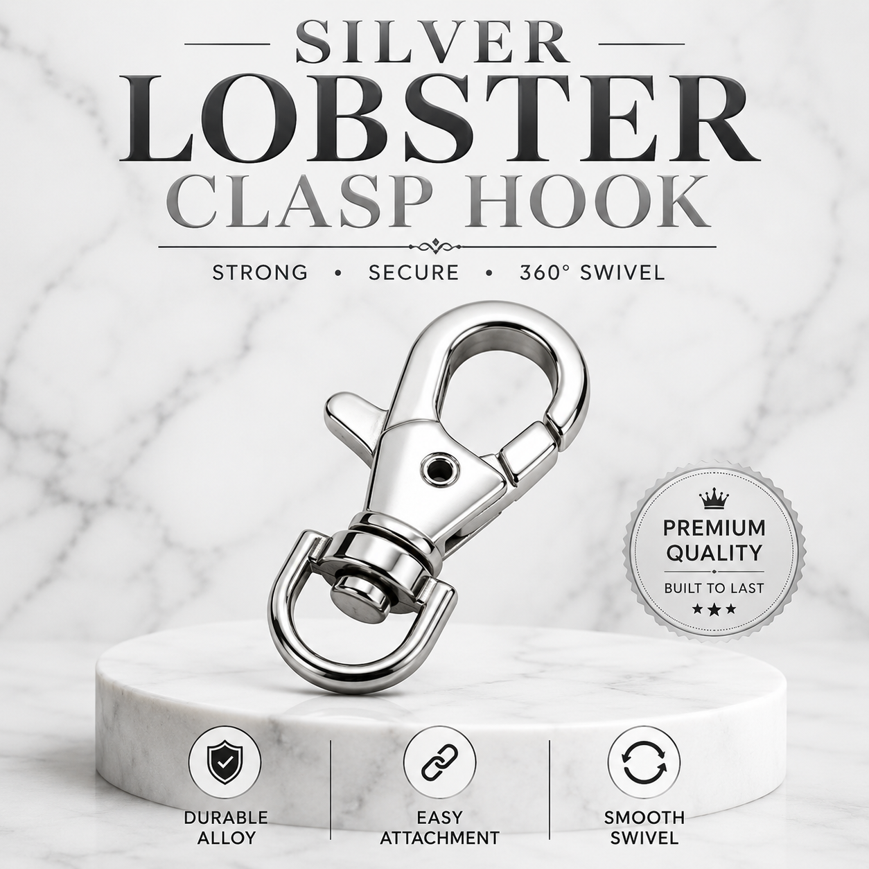 Pair of Lobster Clasp Hooks