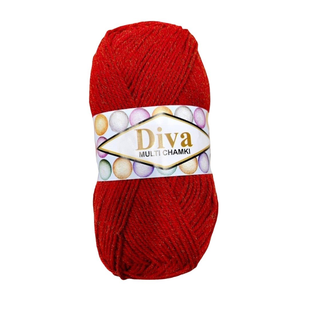 Diva Multi Chamki Wool Yarn – 100% Acrylic 3-Ply, Self-Effect Sparkle