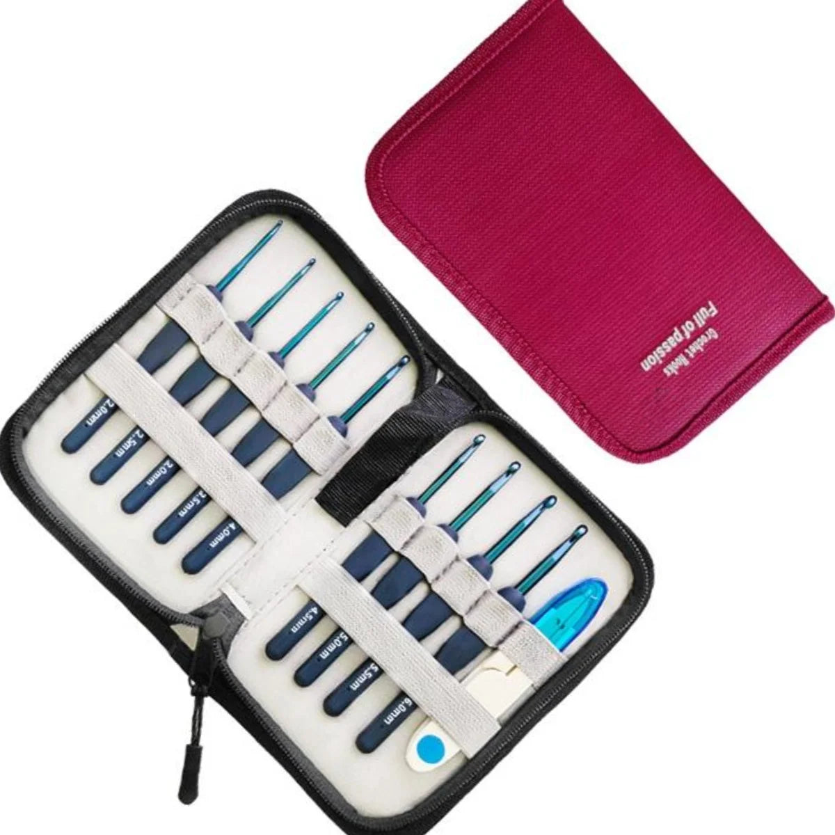 Premium Crochet Hooks Set Red Case | Limited Edition