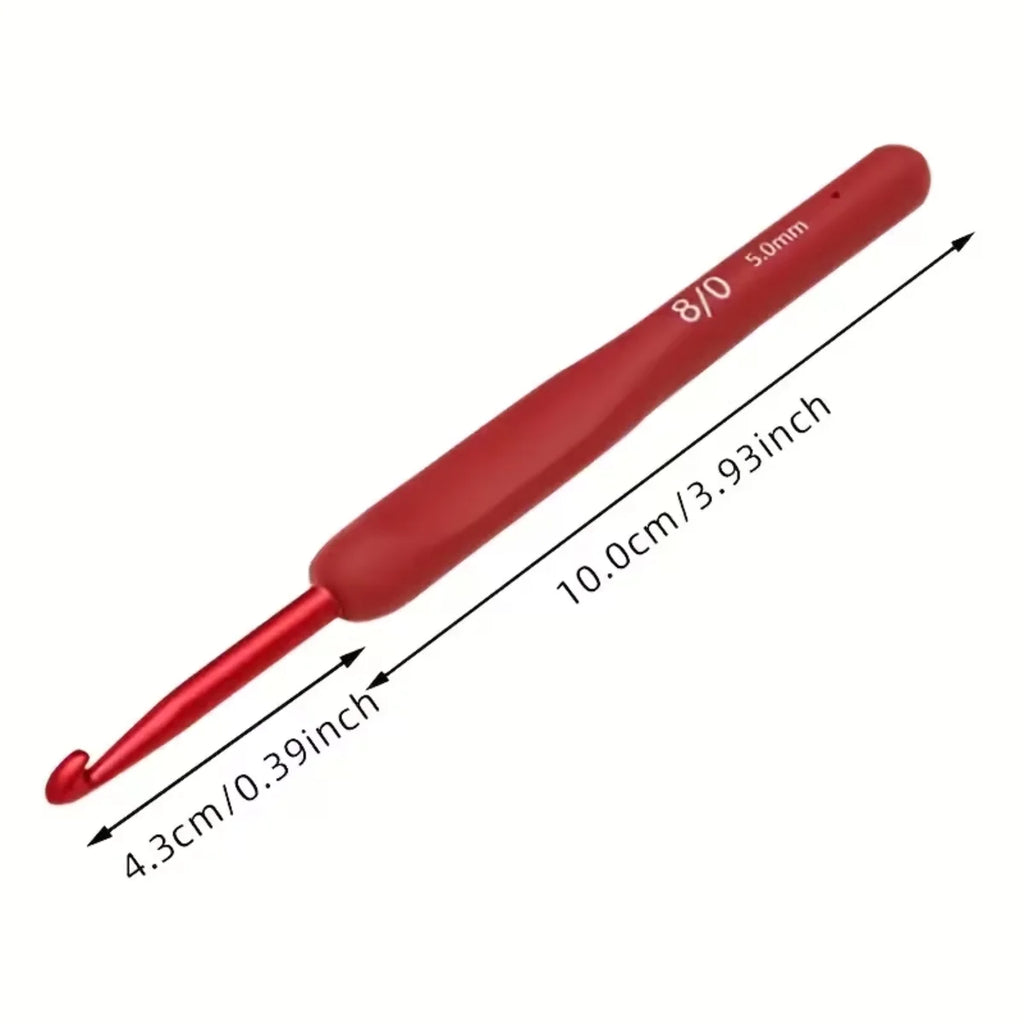 Premium Maroon Crochet Hook Set | Pack of 9