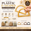 Premium Plastic D-Shaped Bag Handles (Set of 2)