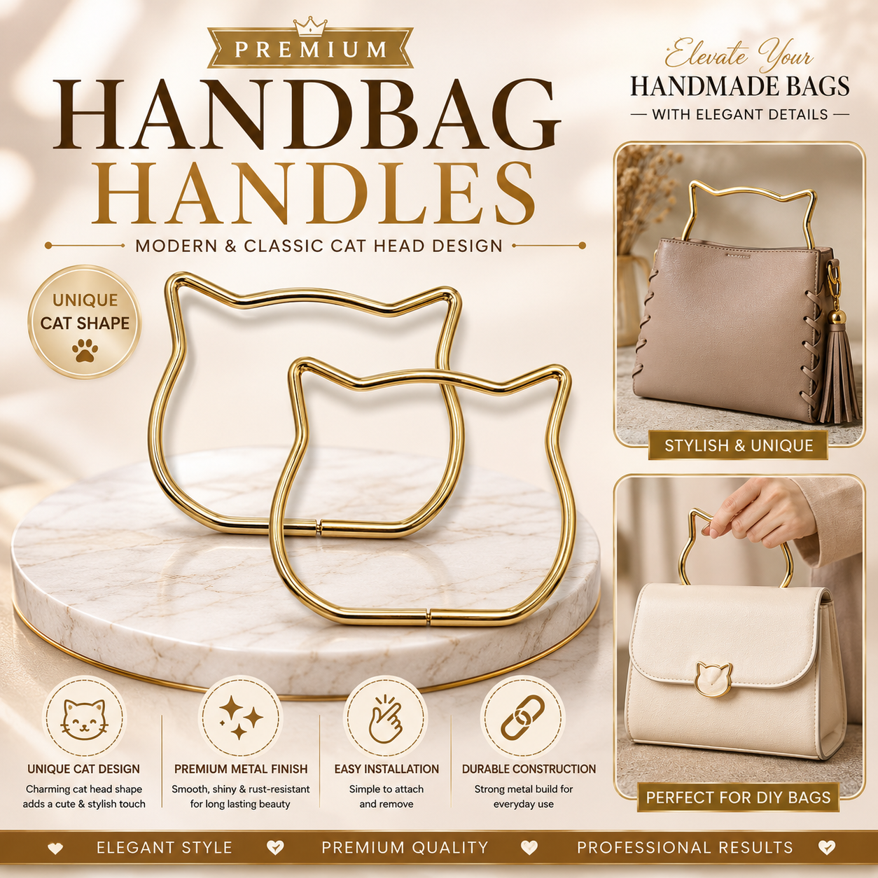 Premium Handbag Handles Modern & Classic