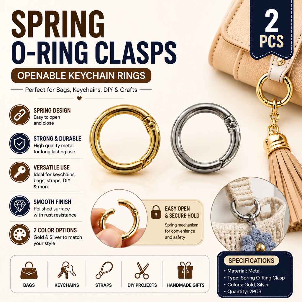 Spring O-Ring Clasps (2pcs)