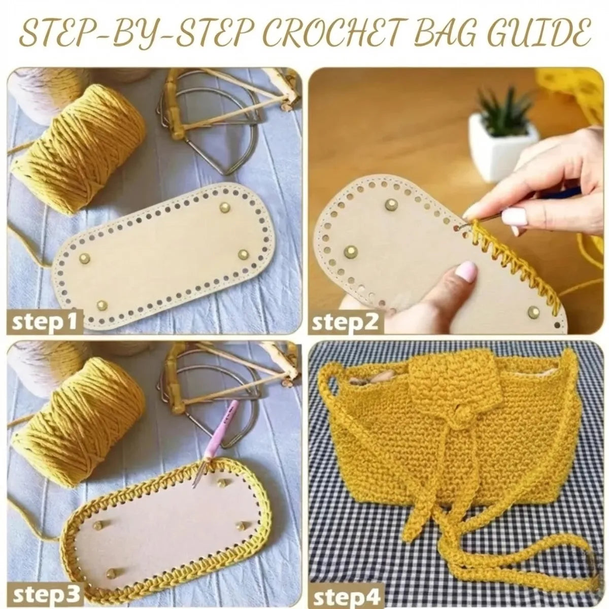 Premium Leather Bag Base Oval Shaper | DIY Crochet Knit