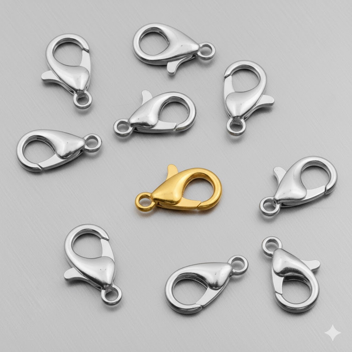 Premium Lobster Clasps (10pcs) | Silver & Gold Jewelry DIY