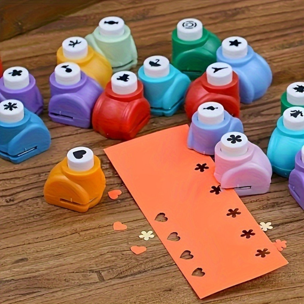 Mini Paper Punch Set (4, 8, 12 Pcs) | Cute Shape Crafts