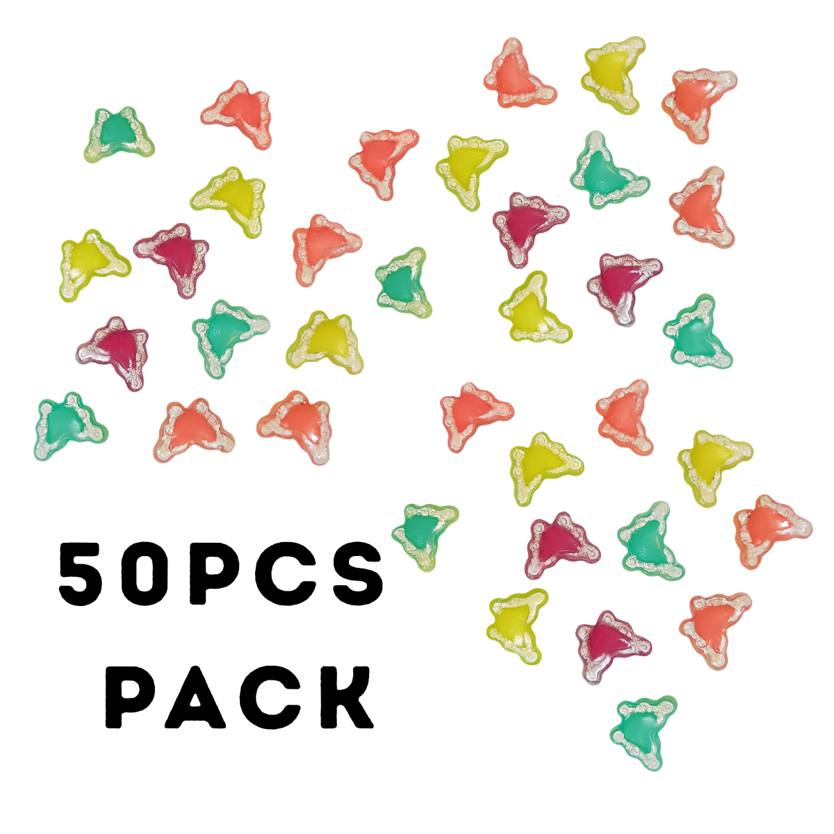 Vibrant Heart & Butterfly Charms Beads | Multicolor Acrylic