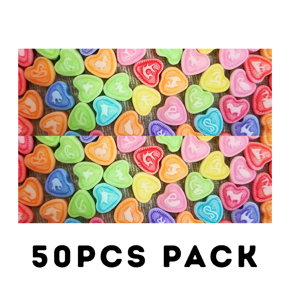 Vibrant Heart & Butterfly Charms Beads | Multicolor Acrylic