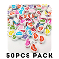 Vibrant Heart & Butterfly Charms Beads | Multicolor Acrylic