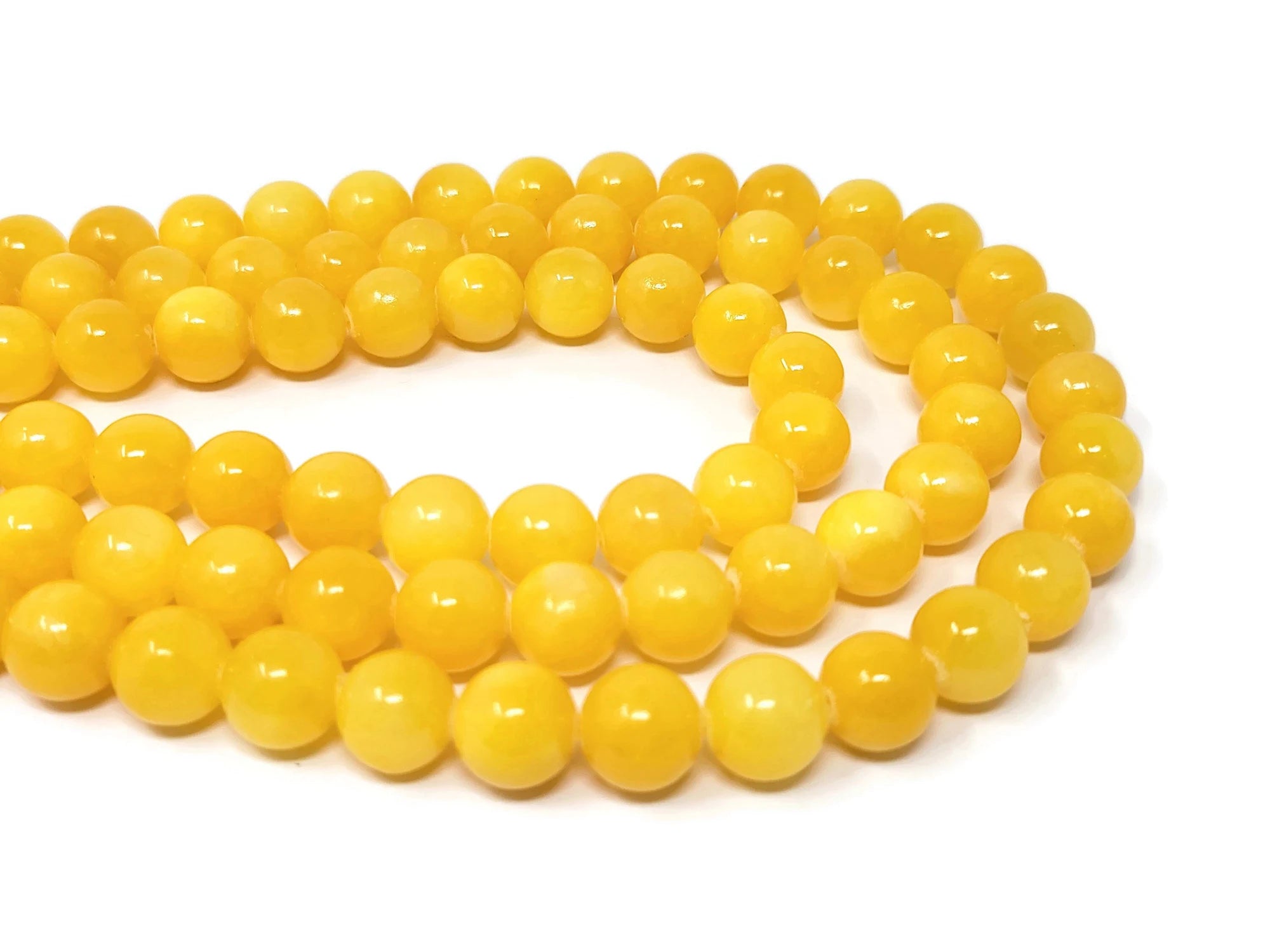 8mm Marble Beads Plain Solid Color Stone | Premium Quality