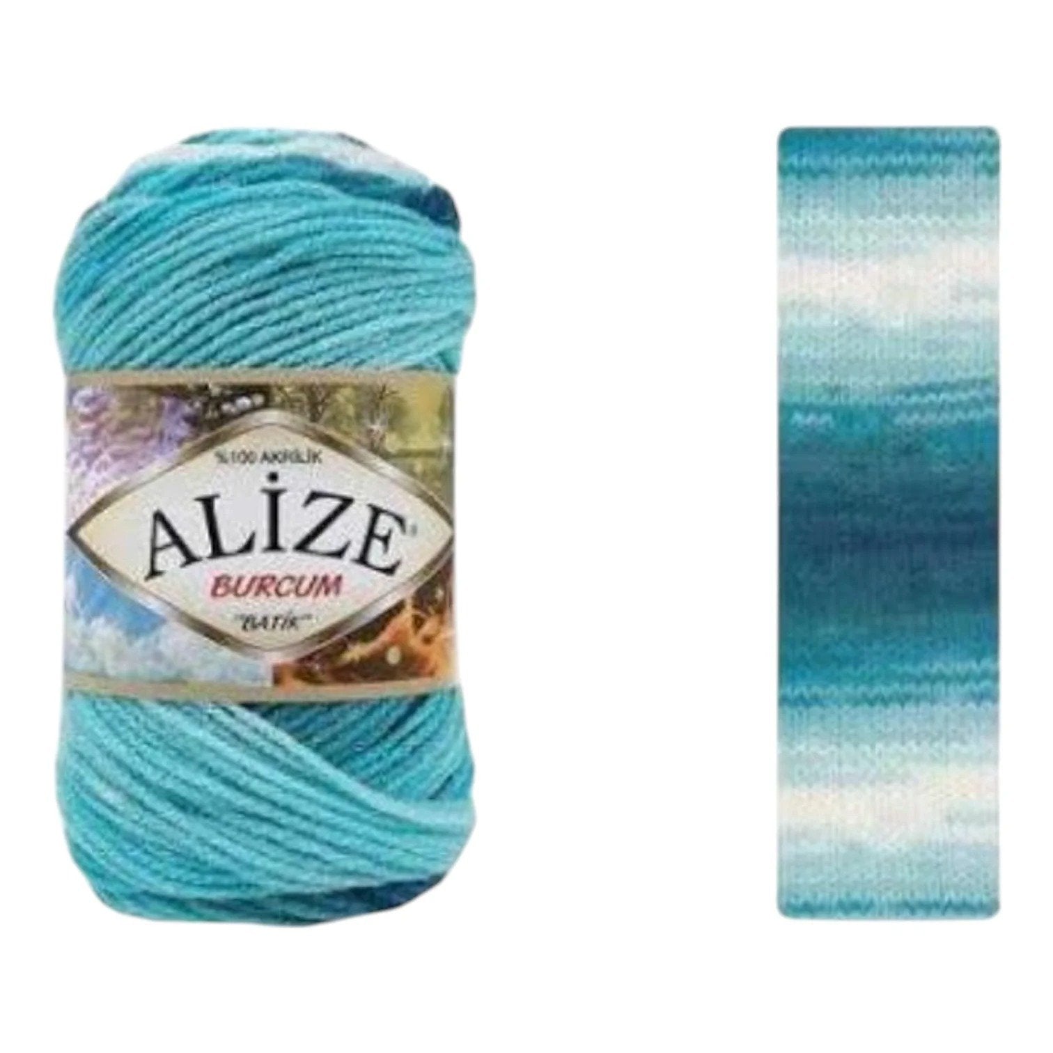 Alize Burcum Batik Yarn – 100% Acrylic, 100g Skein, 210m
