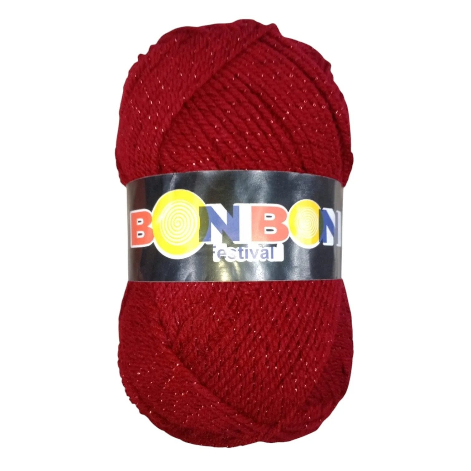 Bonbon Festival Tilla Wool Yarn – 90% Acrylic + 10% Sparkle, 70–80g Ball