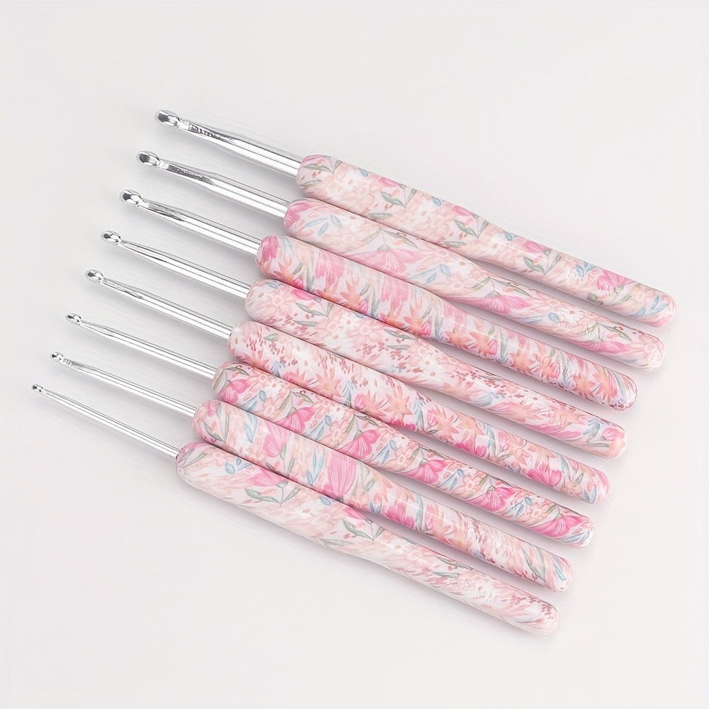 Floral Cushioned Crochet Hook Set