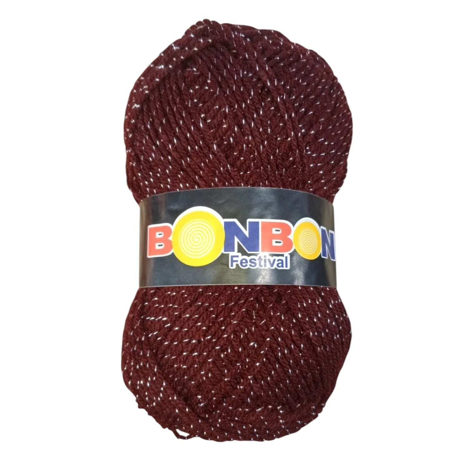 Bonbon Festival Tilla Wool Yarn – 90% Acrylic + 10% Sparkle, 70–80g Ball