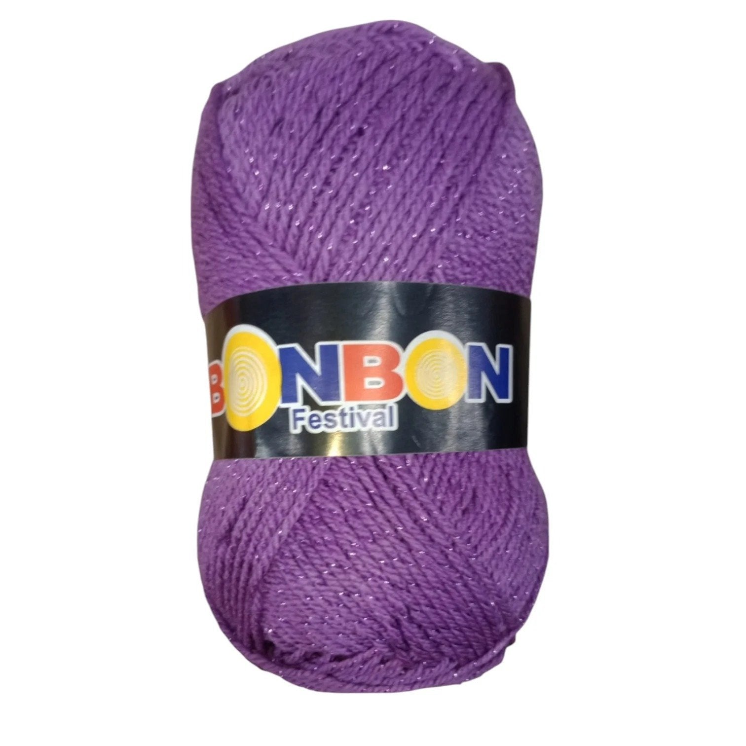 Bonbon Festival Tilla Wool Yarn – 90% Acrylic + 10% Sparkle, 70–80g Ball