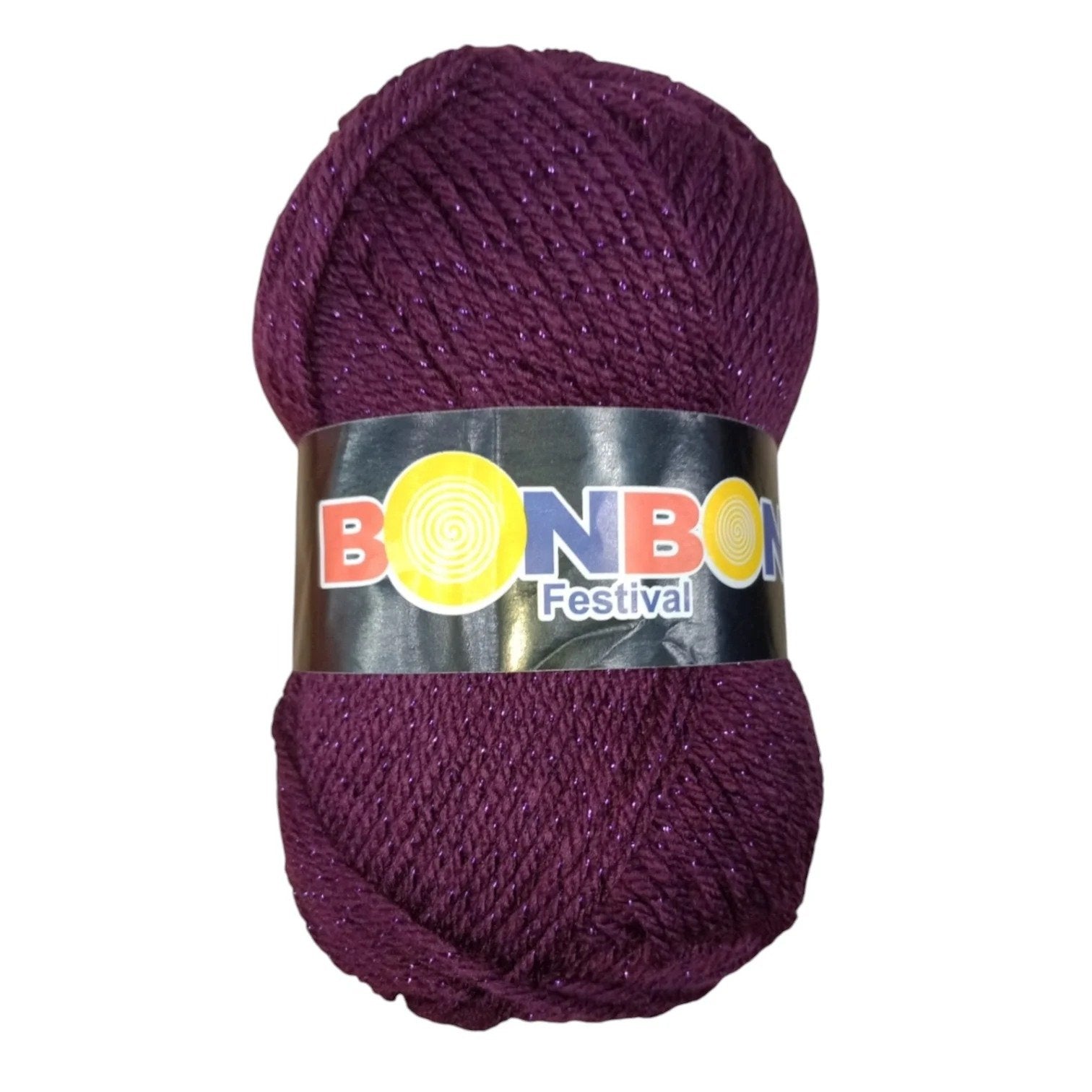 Bonbon Festival Tilla Wool Yarn – 90% Acrylic + 10% Sparkle, 70–80g Ball