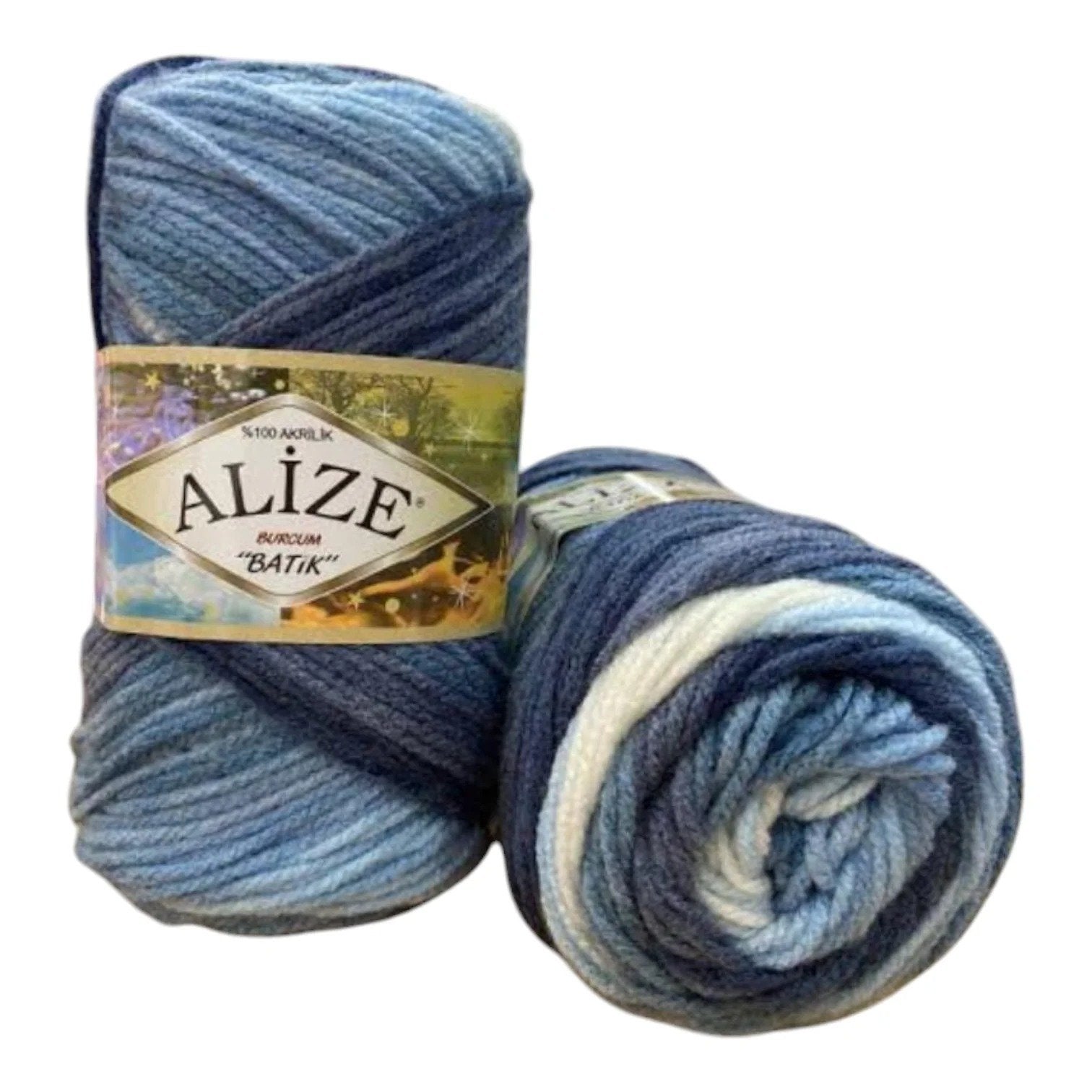 Alize Burcum Batik Yarn – 100% Acrylic, 100g Skein, 210m