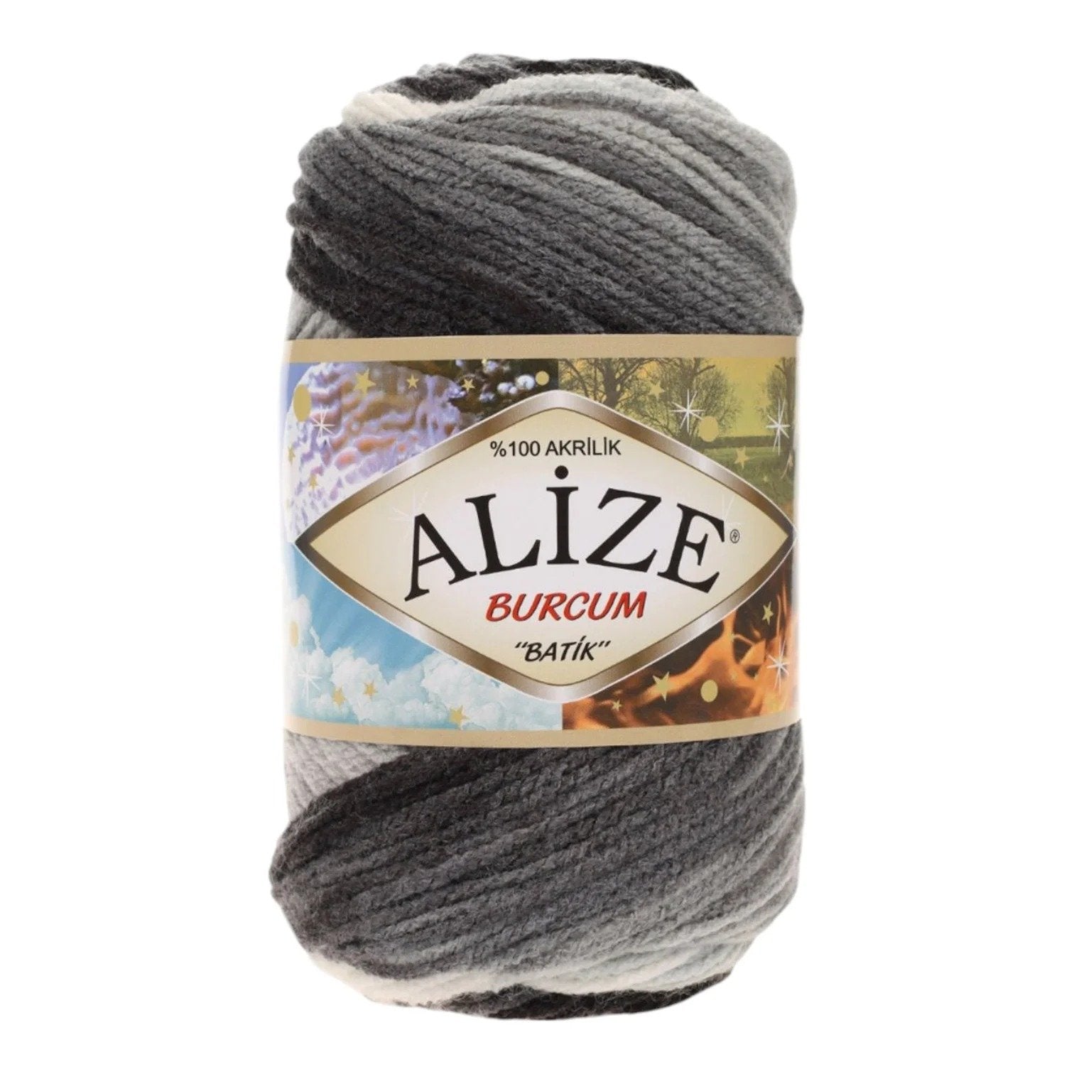 Alize Burcum Batik Yarn – 100% Acrylic, 100g Skein, 210m