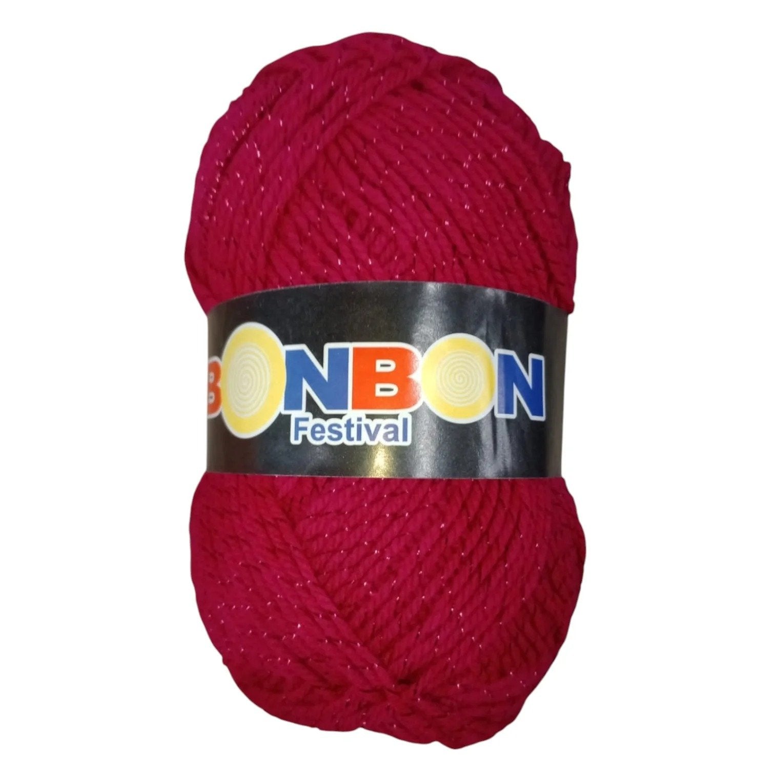 Bonbon Festival Tilla Wool Yarn – 90% Acrylic + 10% Sparkle, 70–80g Ball