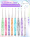 Coopay Ergonomic Inline Crochet Hooks Set | Comfort Grip