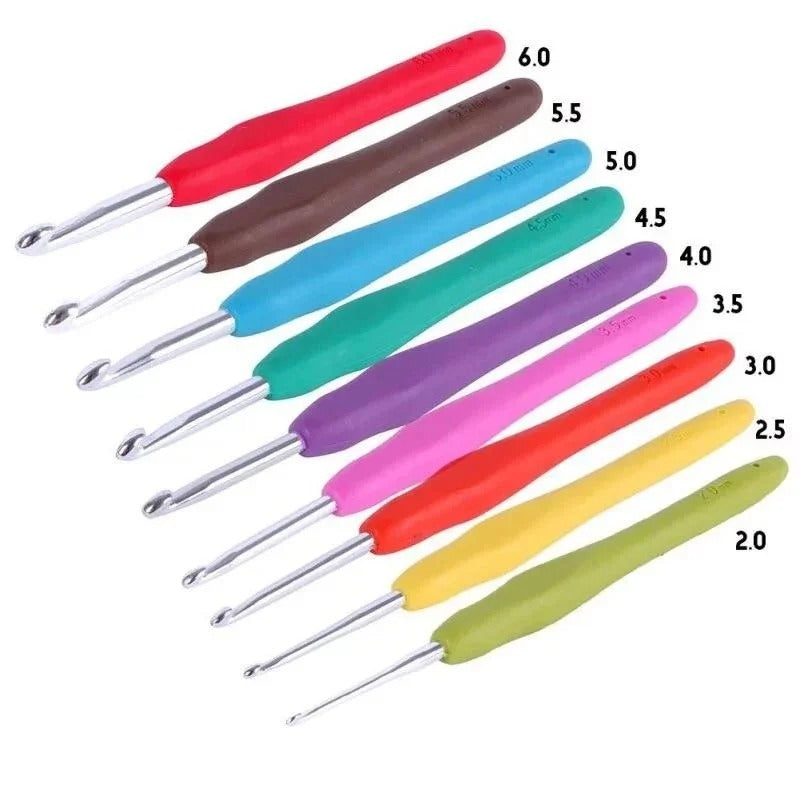 Rubber Grip Crochet Hooks | 2-10mm Sizes & Sets | Ergonomic