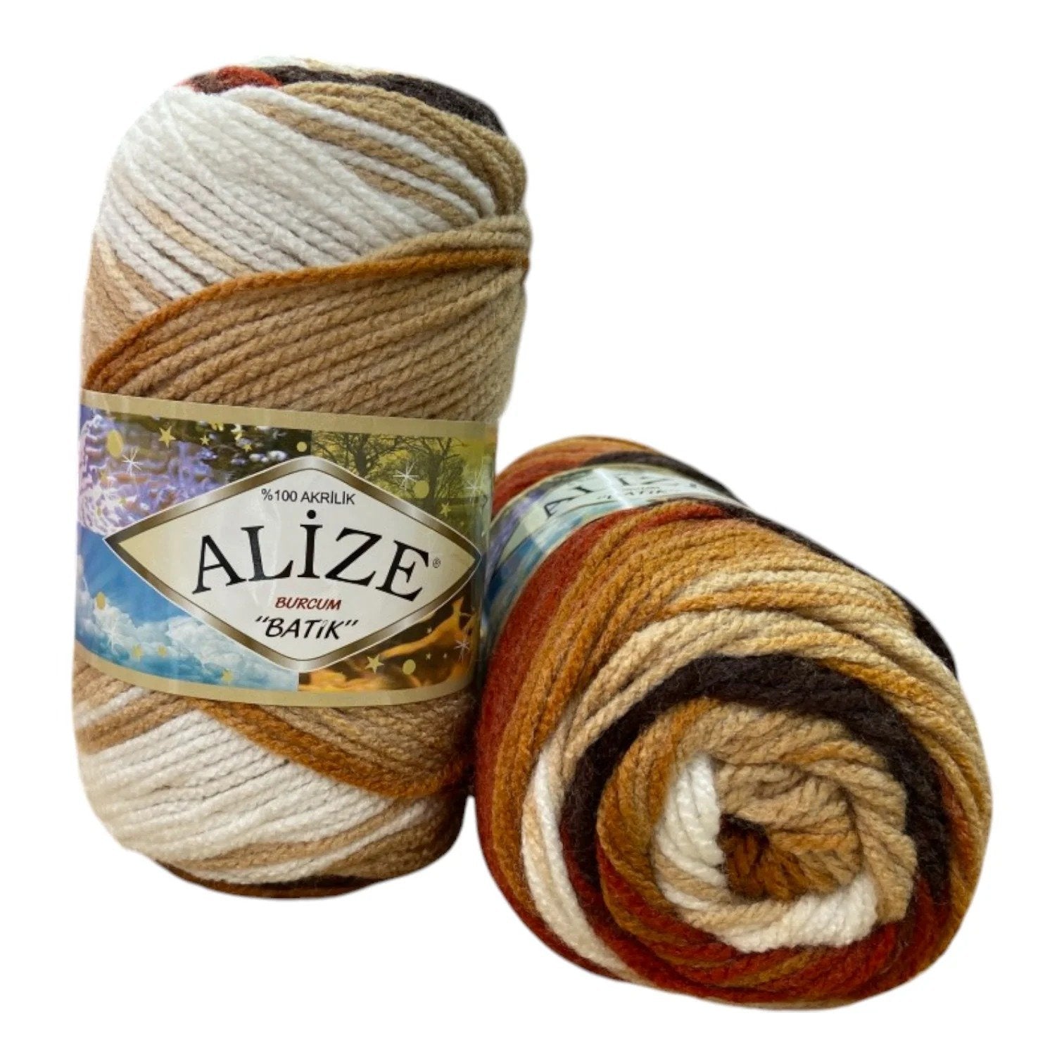 Alize Burcum Batik Yarn – 100% Acrylic, 100g Skein, 210m