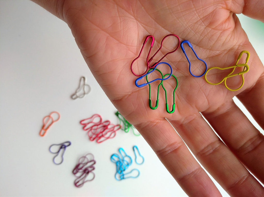 40PCS Crochet Stitch Markers – Colorful Locking Stitch Counters for Crochet & Knitting