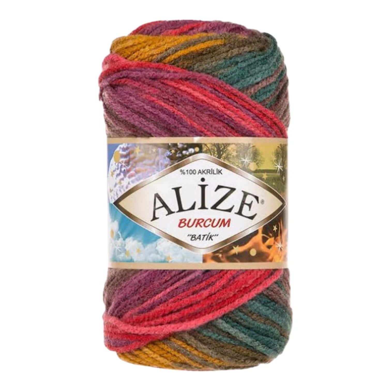 Alize Burcum Batik Yarn – 100% Acrylic, 100g Skein, 210m