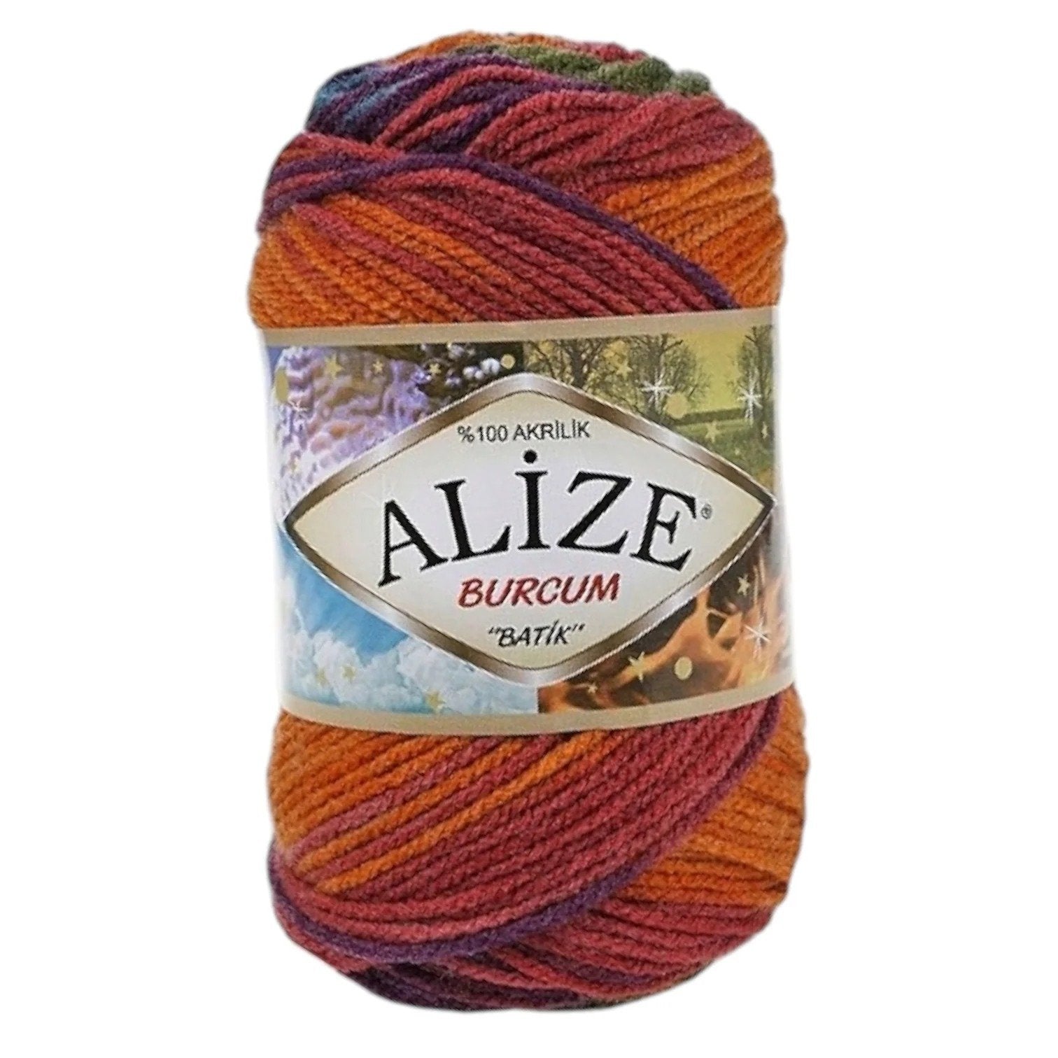 Alize Burcum Batik Yarn – 100% Acrylic, 100g Skein, 210m