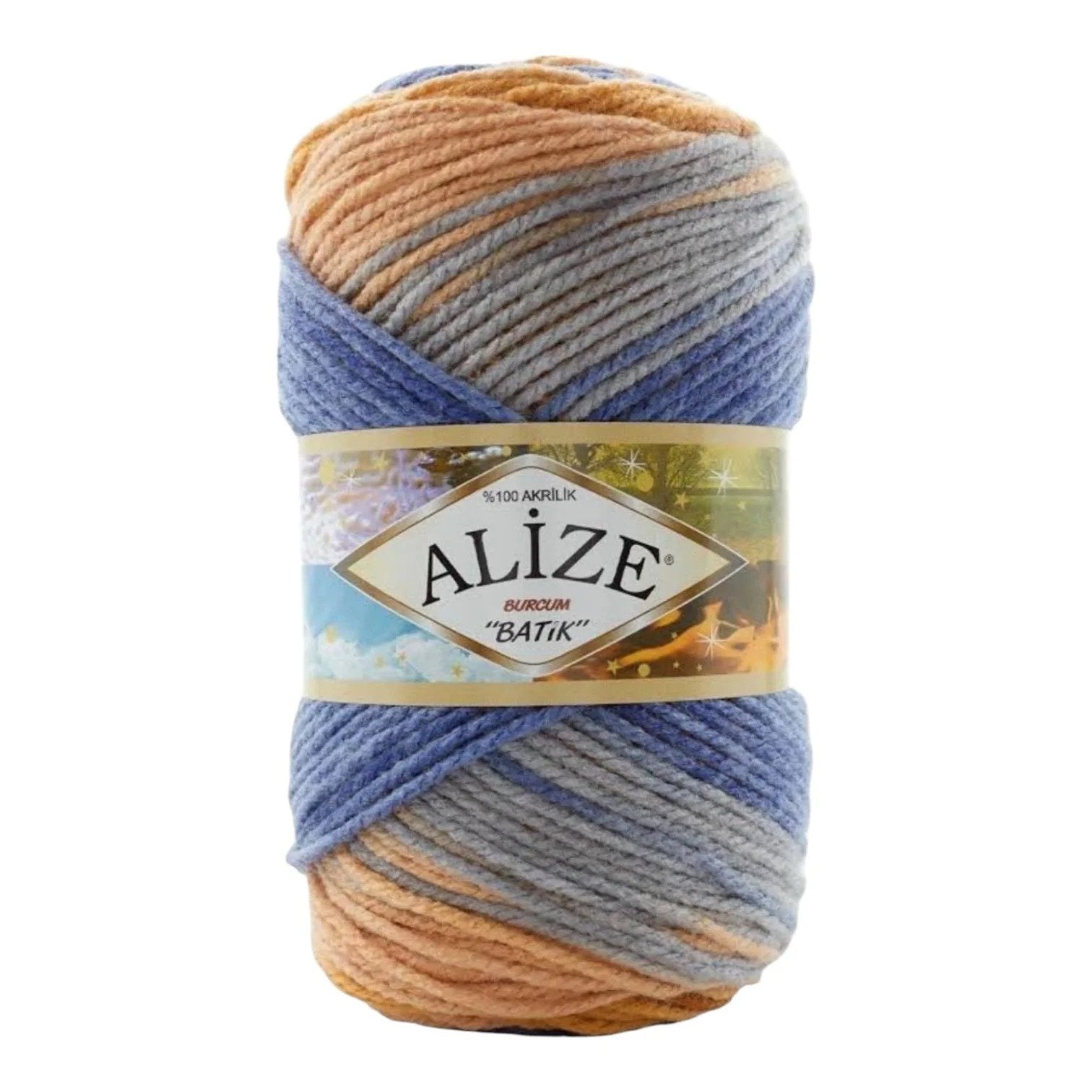 Alize Burcum Batik Yarn – 100% Acrylic, 100g Skein, 210m