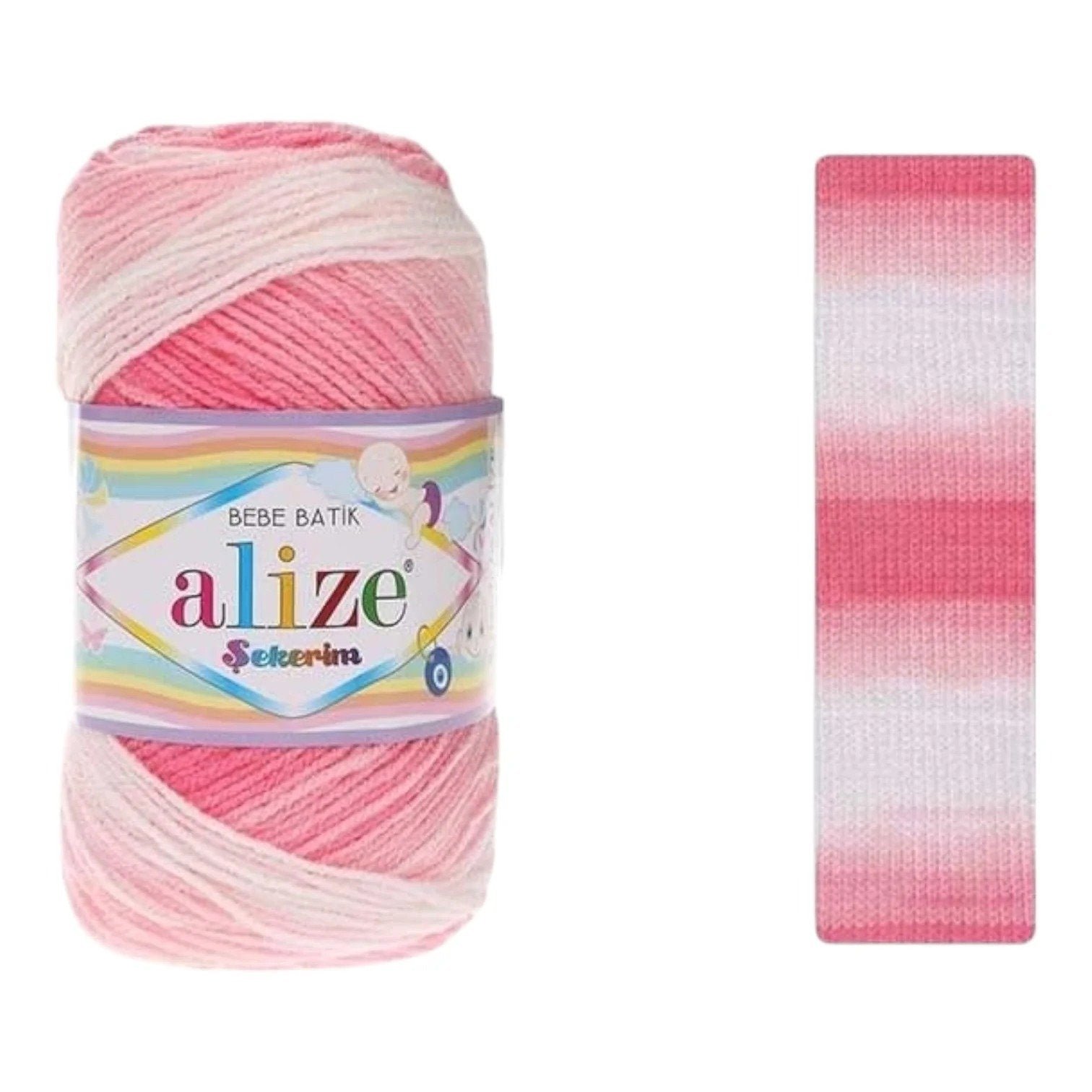Alize Sekerim Bebe Batik Yarn – 100% Premium Acrylic