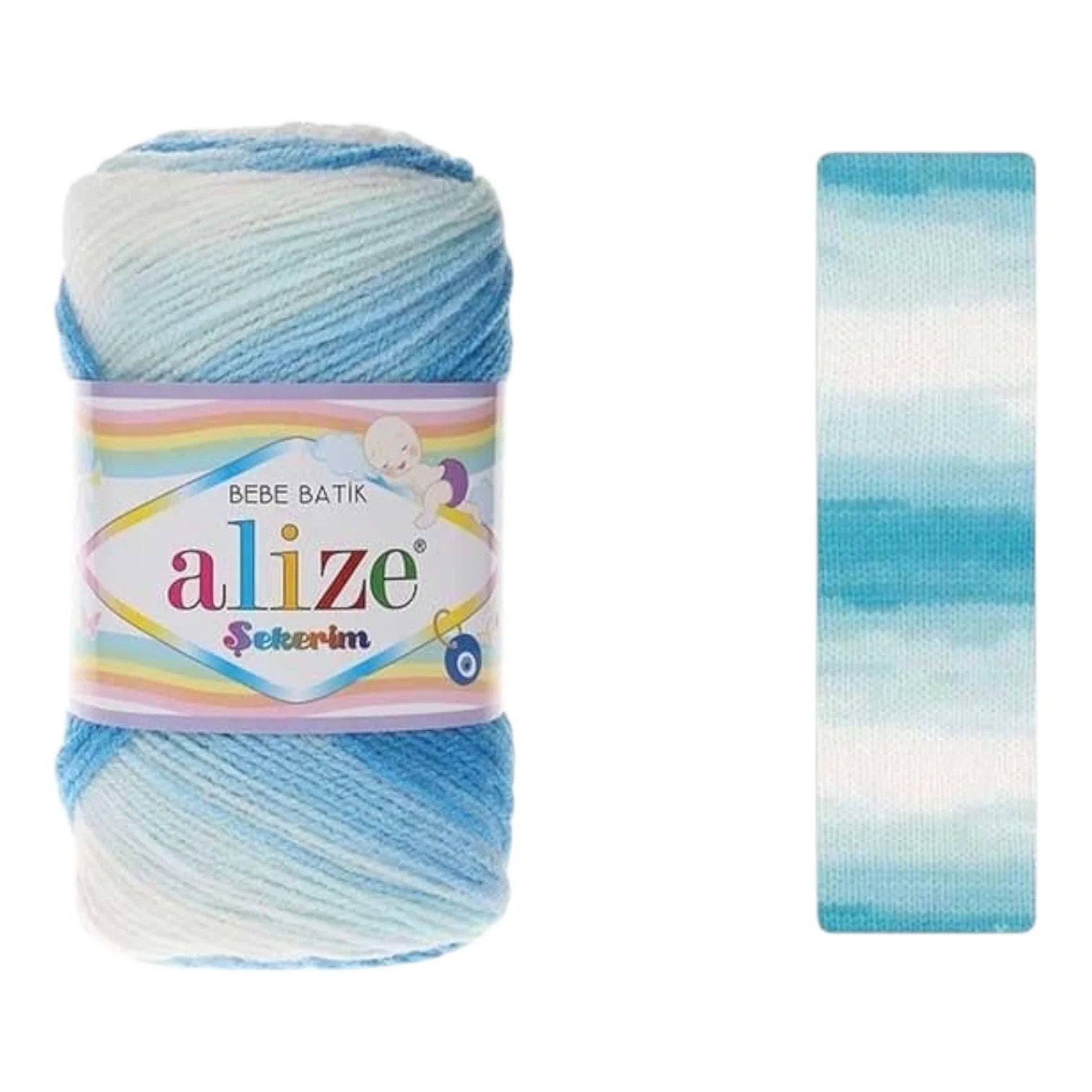 Alize Sekerim Bebe Batik Yarn – 100% Premium Acrylic