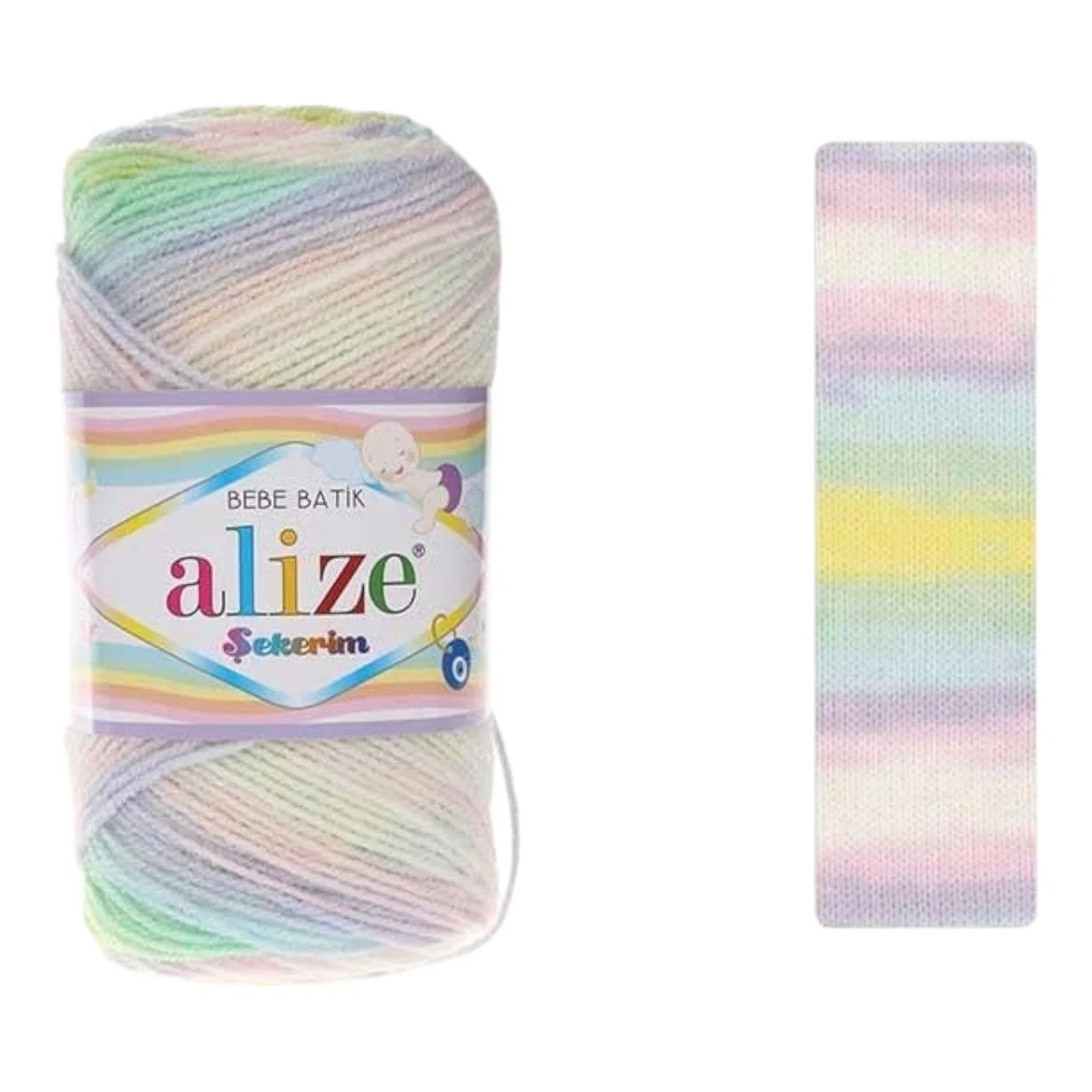 Alize Sekerim Bebe Batik Yarn – 100% Premium Acrylic