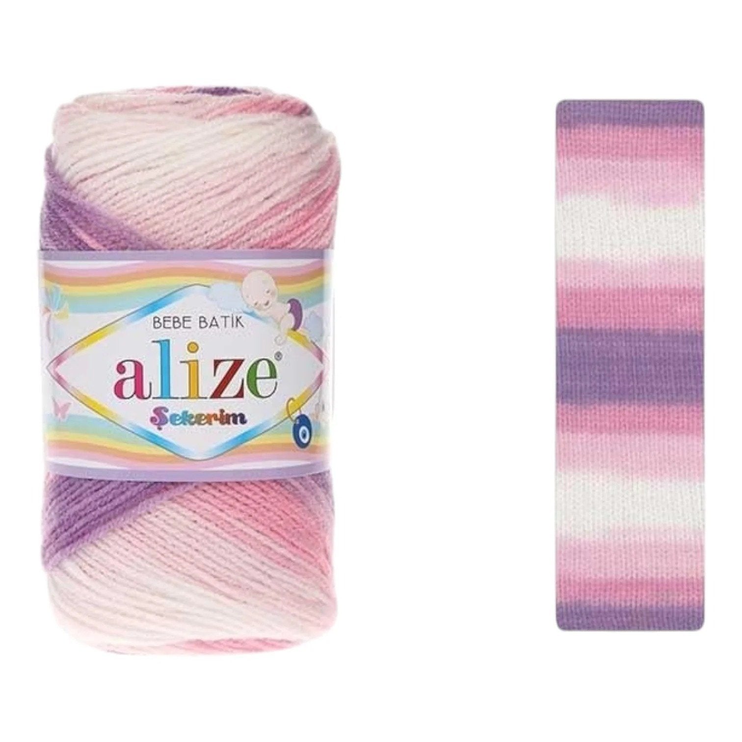 Alize Sekerim Bebe Batik Yarn – 100% Premium Acrylic