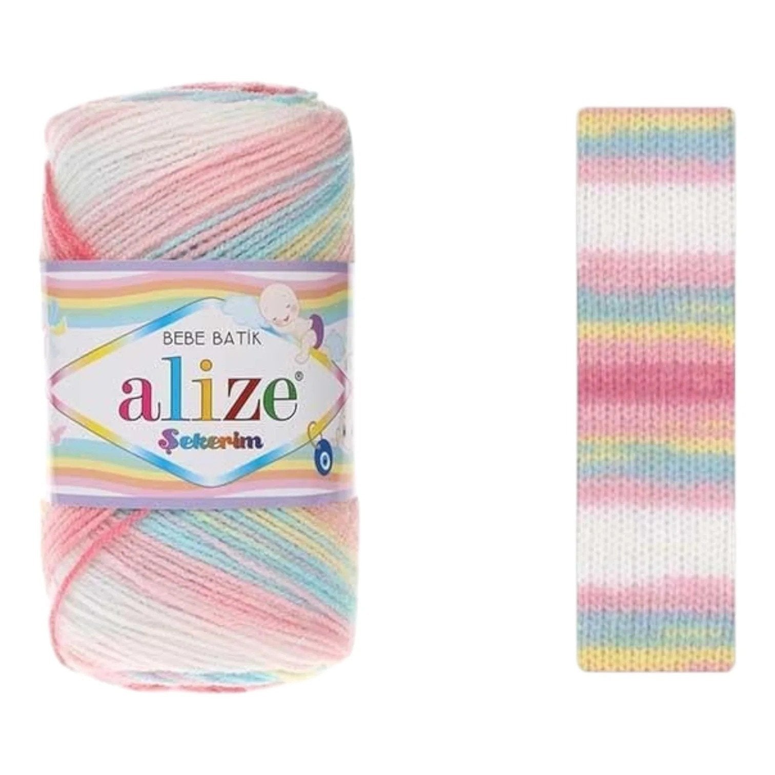 Alize Sekerim Bebe Batik Yarn – 100% Premium Acrylic