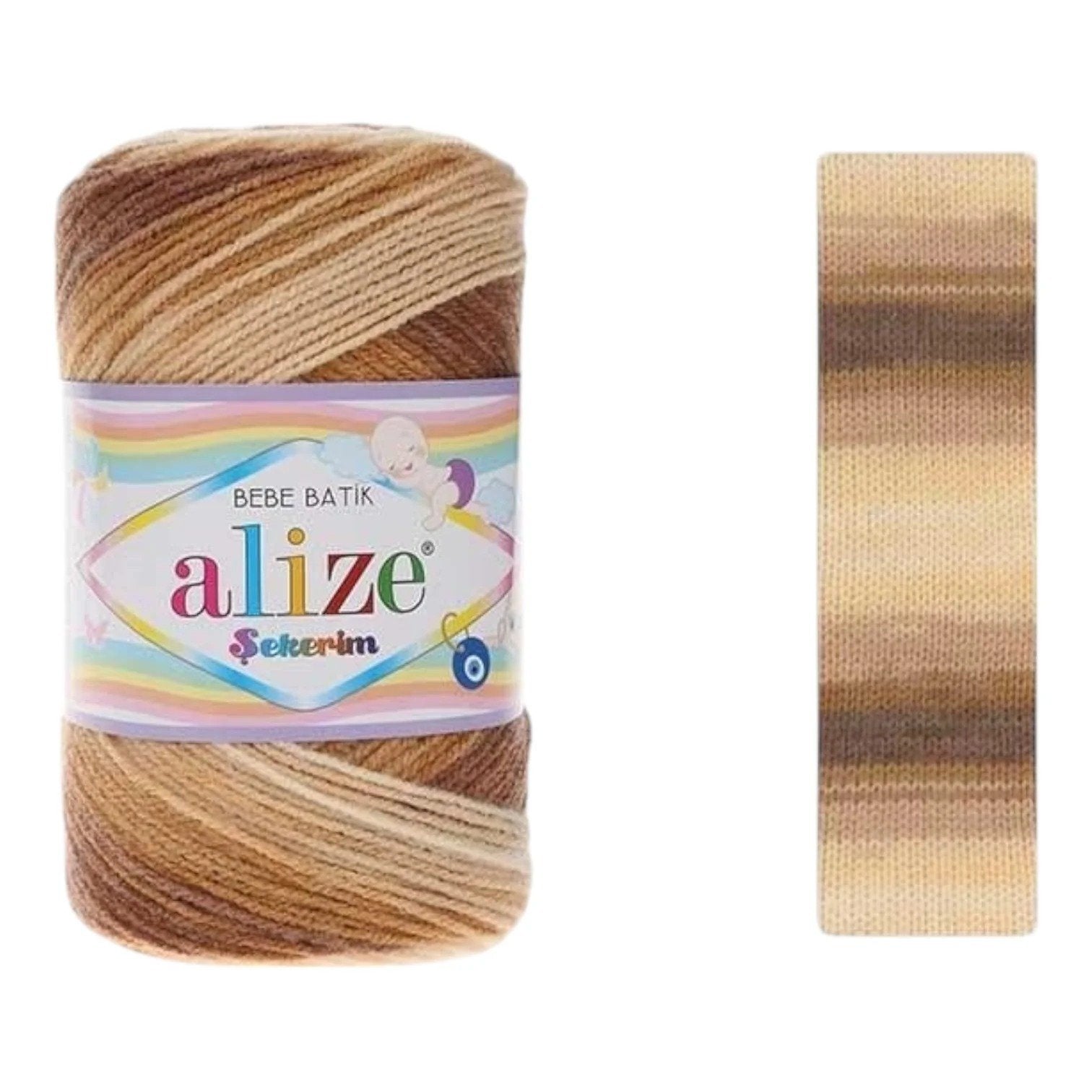 Alize Sekerim Bebe Batik Yarn – 100% Premium Acrylic