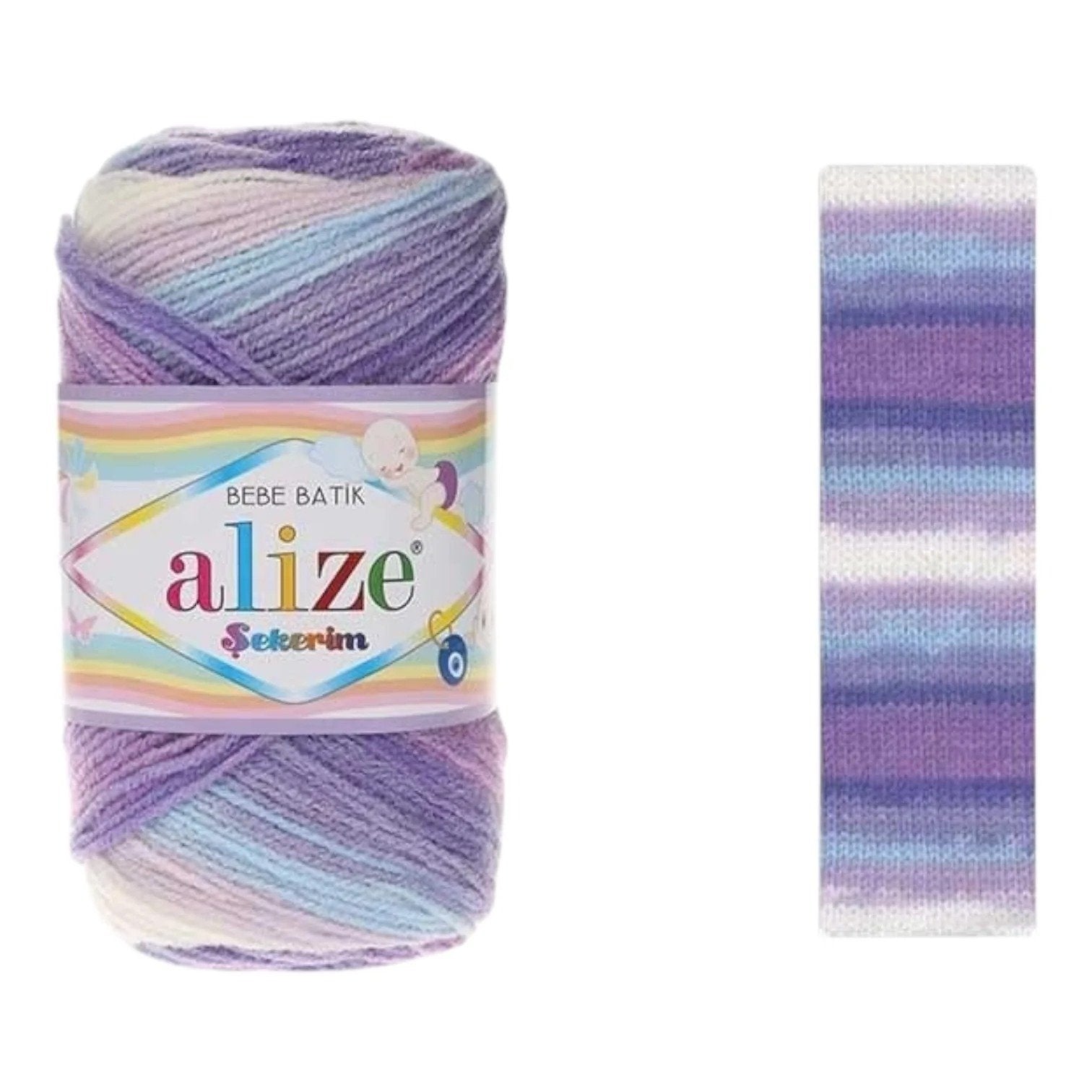 Alize Sekerim Bebe Batik Yarn – 100% Premium Acrylic
