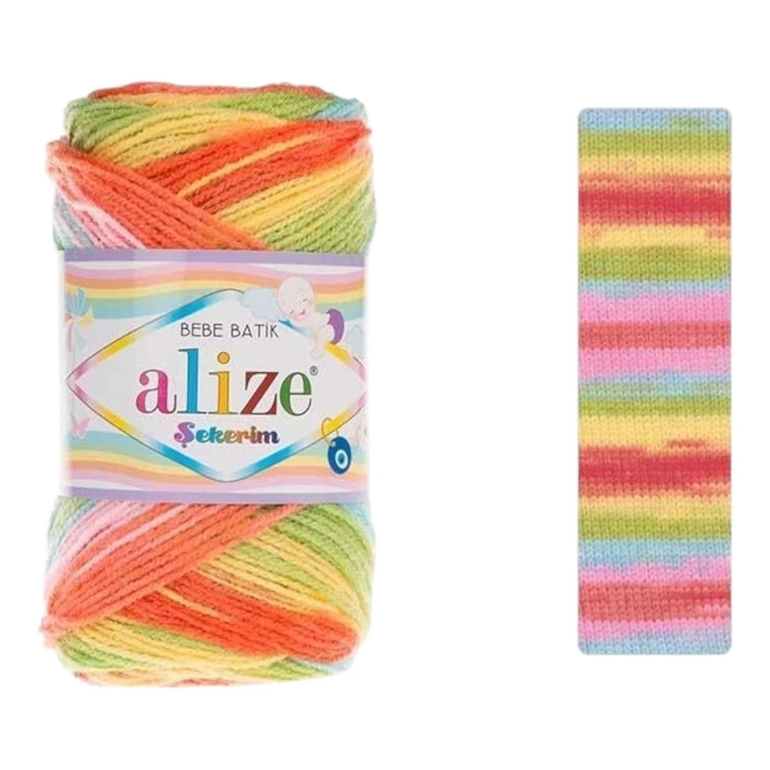 Alize Sekerim Bebe Batik Yarn – 100% Premium Acrylic