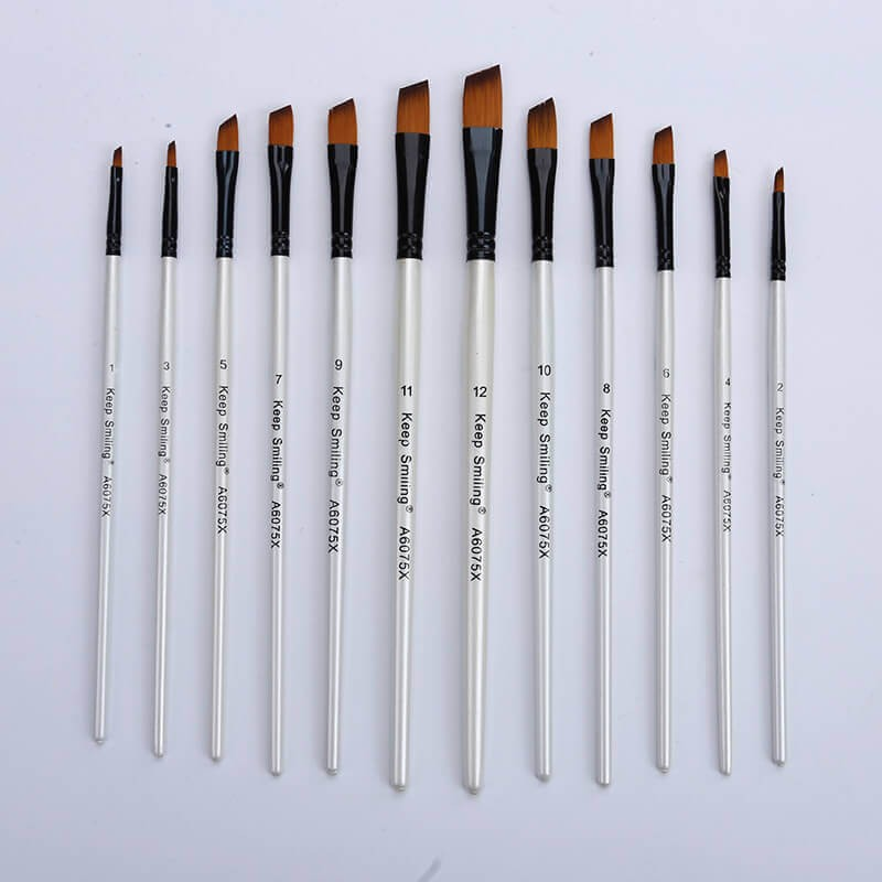 Keep Smiling 12 Angle Brushes Set A6075X | Oil Water Acrylic
