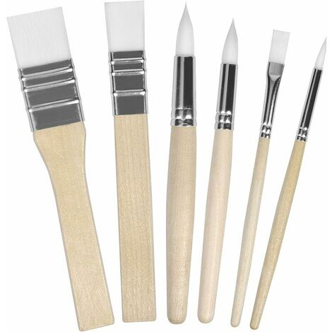 Giorgione Wooden Stencil Brushes (6pc) | Art & Craft Set
